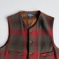 VTNG Polo Ralph Lauren (L) Wool Shadow Plaid 4 Pocket Vest