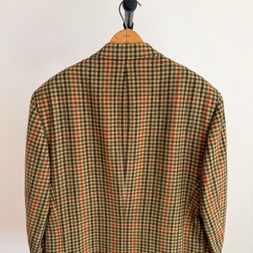 Ralph Lauren Purple Label (42R) Cashmere Flannel Full-Canvas Houndstooth Check Sport Coat