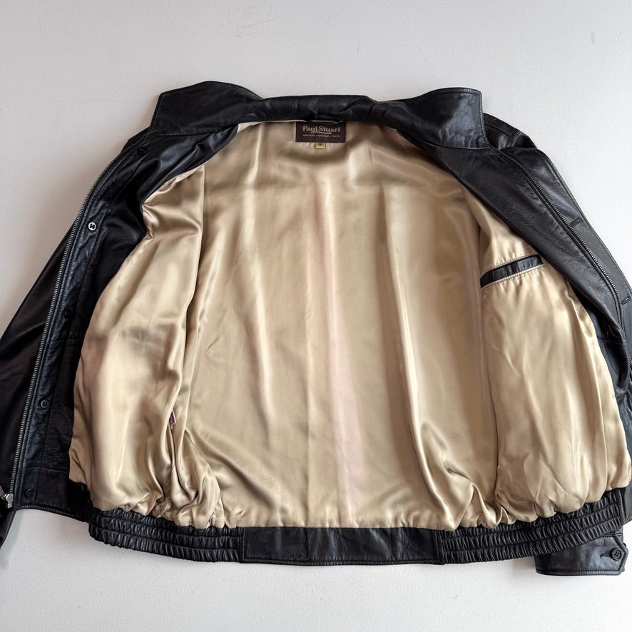 Paul Stuart (M) Glove Soft Off-Black Leather Jacket
