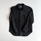 Polo Ralph Lauren (L) Black Suede Leather Button Front Shirt