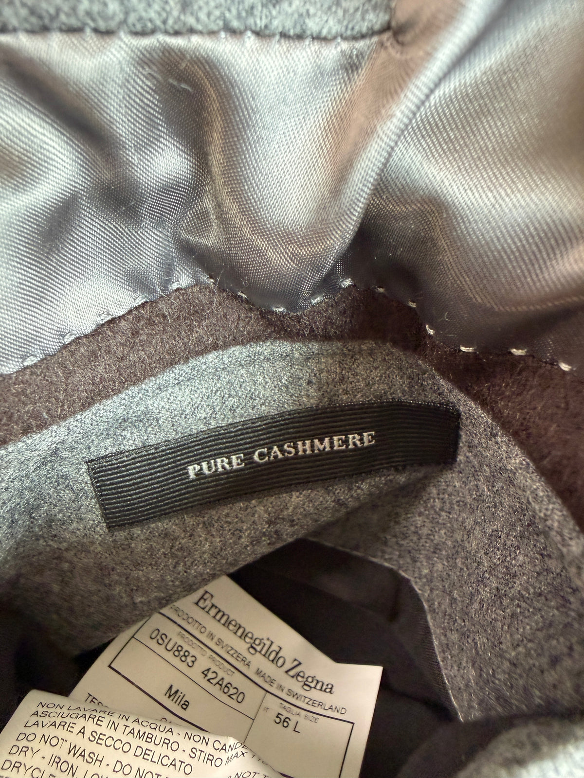 Ermenegildo Zegna (56L) 100% Cashmere Oxblood Half-Belt Double Breast Overcoat