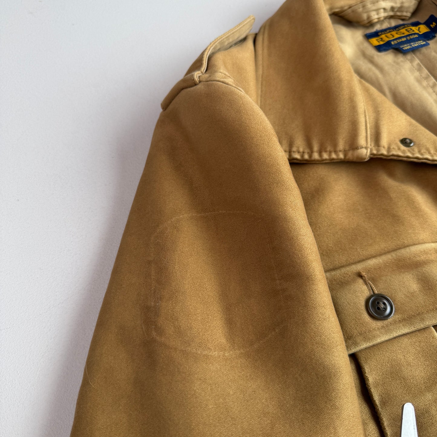 Ralph Lauren Rugby (M) Chamois Brushed Cotton Twill Military Safari Field Jacket