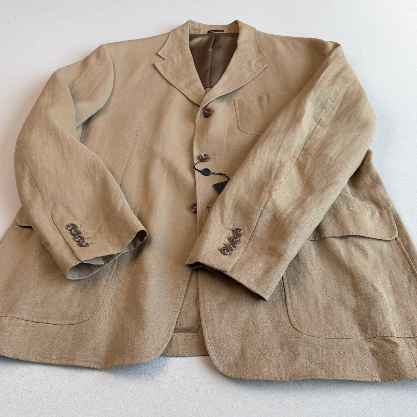 NWT Polo Ralph Lauren (XL / 46L) Sage/Khaki 100% Linen Made In Italy Sport Coat