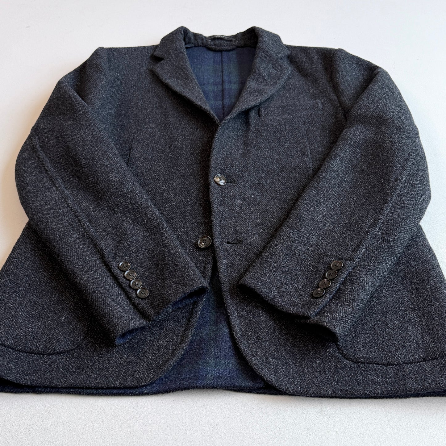 Ermenegildo Zegna (52IT) Wool/Silk/Cashmere Minimal-Structured Tweed Sport Coat
