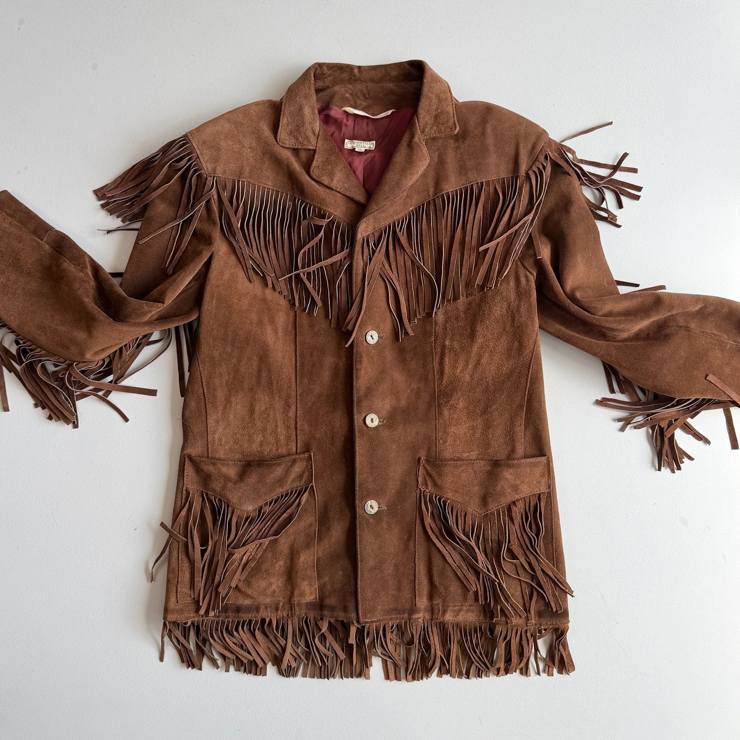 VERY OLD Ralph Lauren Polo Western (40/42) Suede Leather Fringe Western Jacket