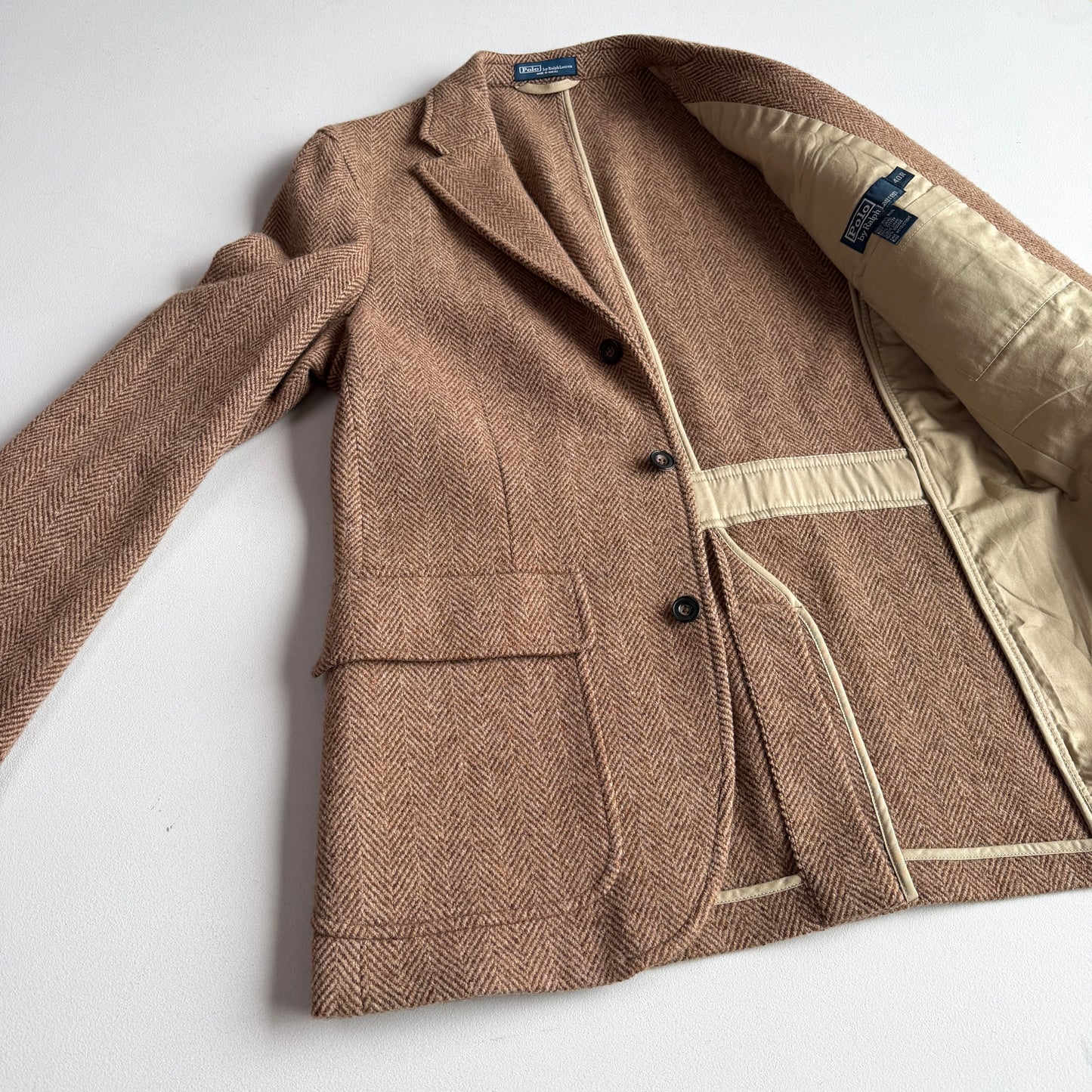 NWT Polo Ralph Lauren (40R) 100% Wool Tweed Unstructured Sports Coat