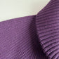 Paul Stuart (XL) Royal Purple Wool Heavy Rib-Knit Zip Sweater Cardigan
