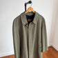 Paul Stuart (40R) Sage 100% Wool Twill Lined Balmacaan Car Coat