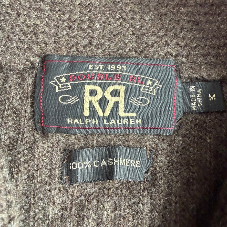 RRL Ralph Lauren (M) 100% Cashmere Taupe Knit Cardigan