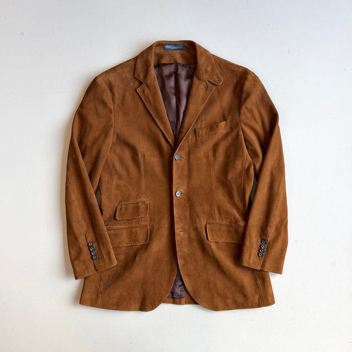 Polo Ralph Lauren (40R) Suede Leather Brown Hacking Jacket Coat