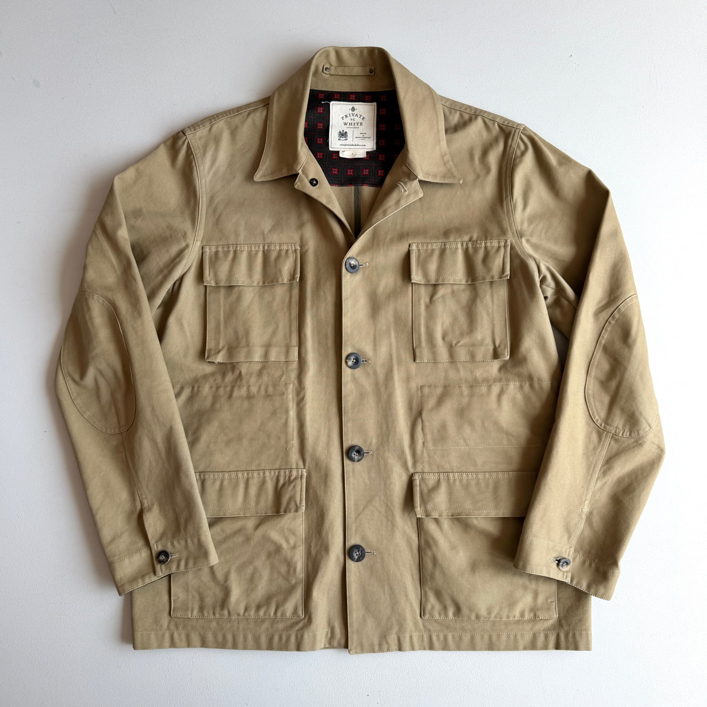 Private White VC / Drake's Collab (6 / XL) Khaki Cotton Workwear Jacket