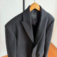 NWT Dolce & Gabbana (50IT / 40R) Black Wool Blend Peak Lapel Topcoat