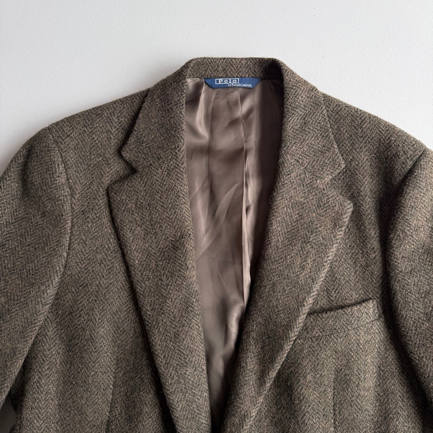 VNTG Polo Ralph Lauren (42R / 42L) Full Canvas Tweed Wool Sports Coat