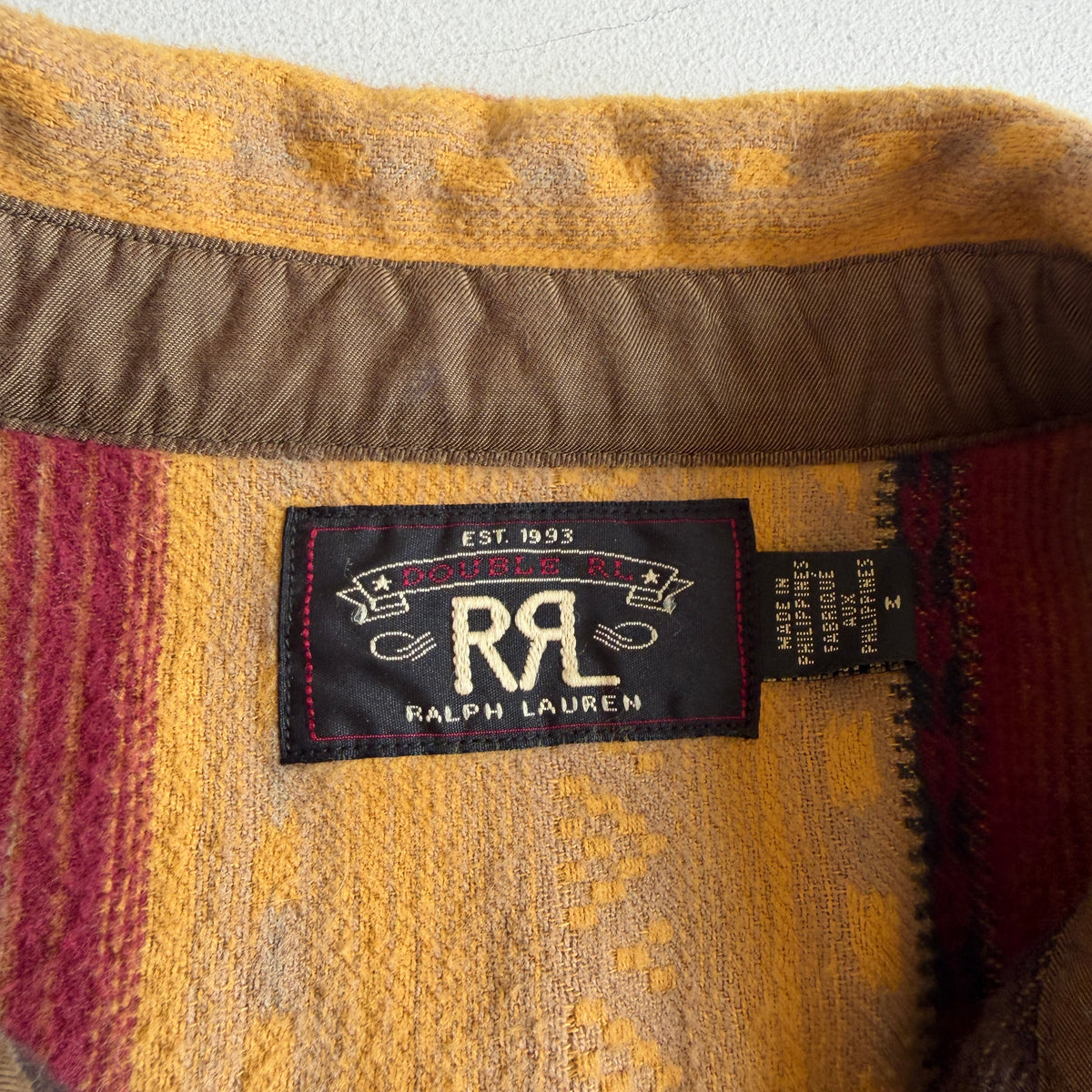 RRL Ralph Lauren (M) Southwest Striped Jacquard Cotton Work Overshirt