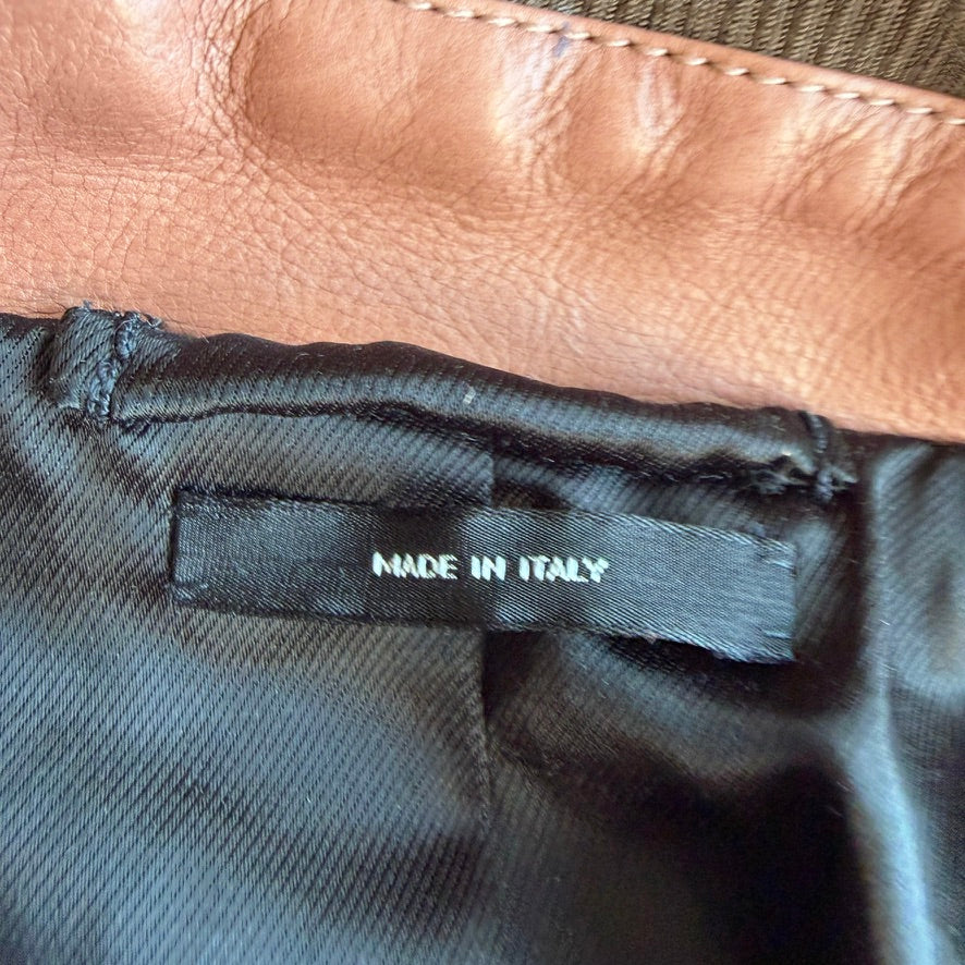 MINT! Tom Ford (50 IT) Blush Clay Calfskin Suede Leather Bomber-Style Jacket