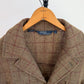 VNTG Polo Ralph Lauren (L) Wool Tweed Olive Windowpane Norfolk Coat Jacket
