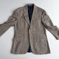 VNTG Polo Ralph Lauren (42R) 100% Silk Blue & Beige w/ Red Overcheck Sport Coat