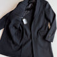 NWT Dolce & Gabbana (50IT / 40R) Black Wool Blend Peak Lapel Topcoat