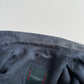 Canali (52 / L) Half-Norfolk 100% Linen Slate Blue Unstructured Sport Coat