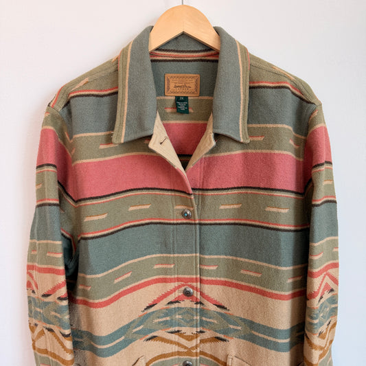 VNTG Lauren Ralph Lauren (2X) Southwest Cotton Blanket Jacket