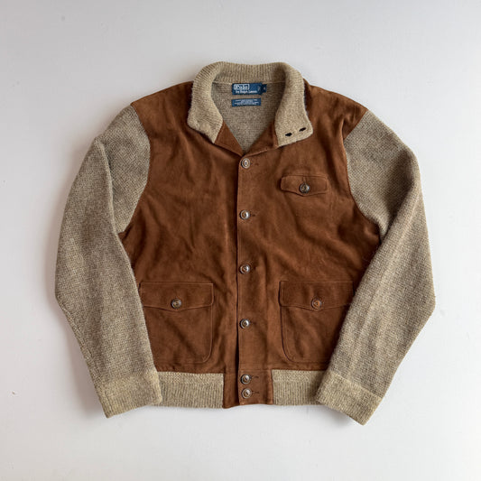 Polo Ralph Lauren (XL) Suede Alpaca/Wool Button Cardigan Sweater