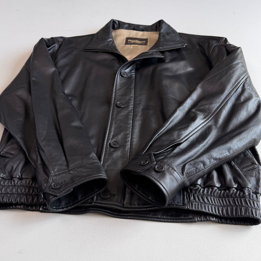Paul Stuart (M) Glove Soft Off-Black Leather Jacket