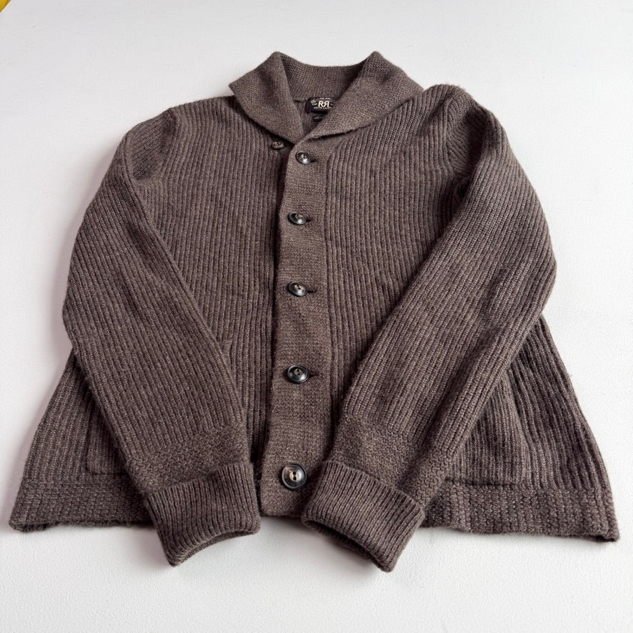 RRL Ralph Lauren (M) 100% Cashmere Taupe Knit Cardigan