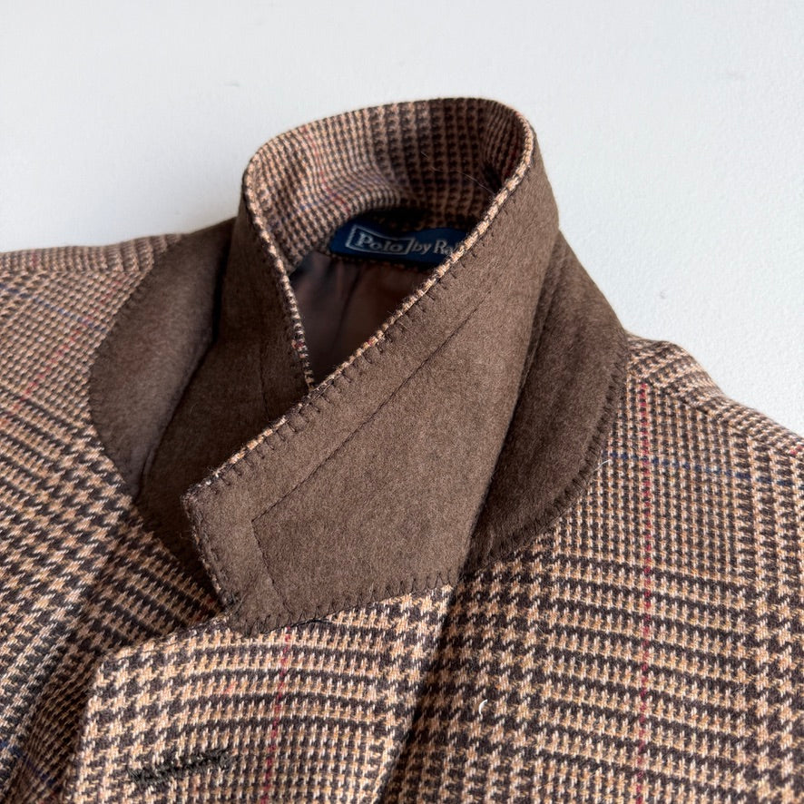 NWOT Polo Ralph Lauren (46L x 38L) Wool Glen Plaid Blue/Rust Check Suit