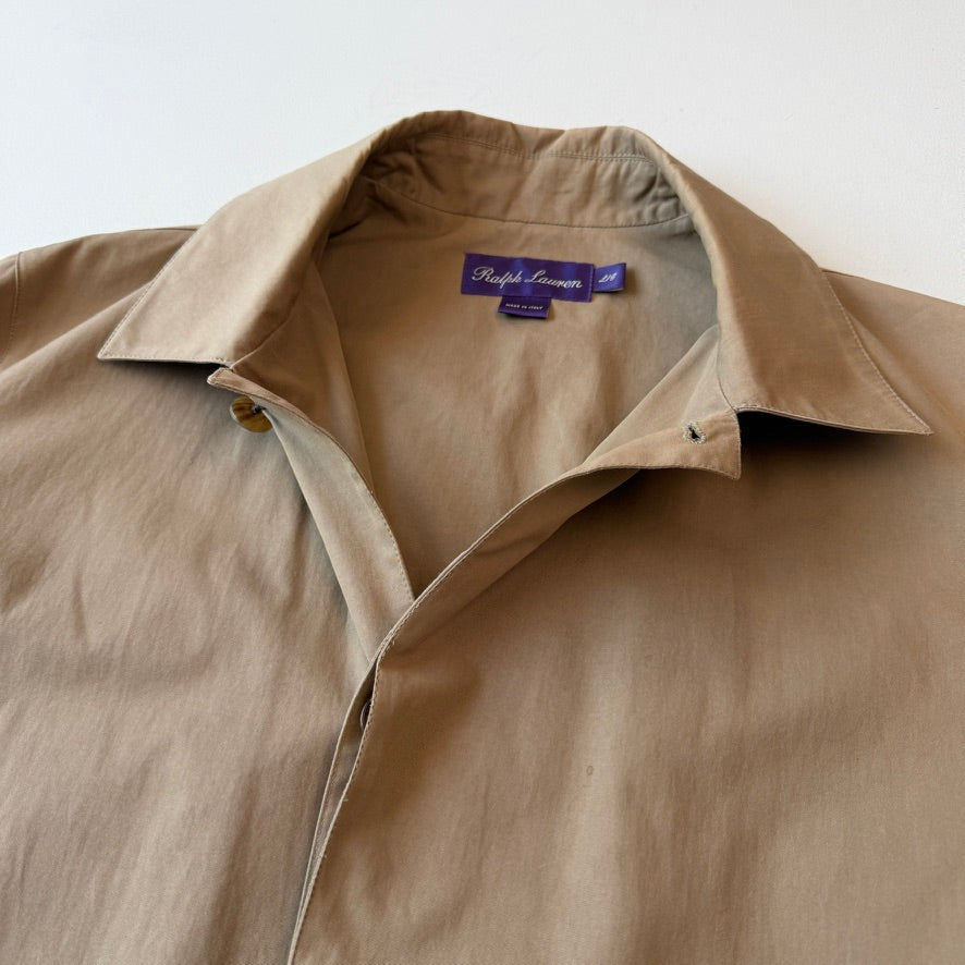 Ralph Lauren Purple Label (L) 100% Cotton Khaki Car Coat