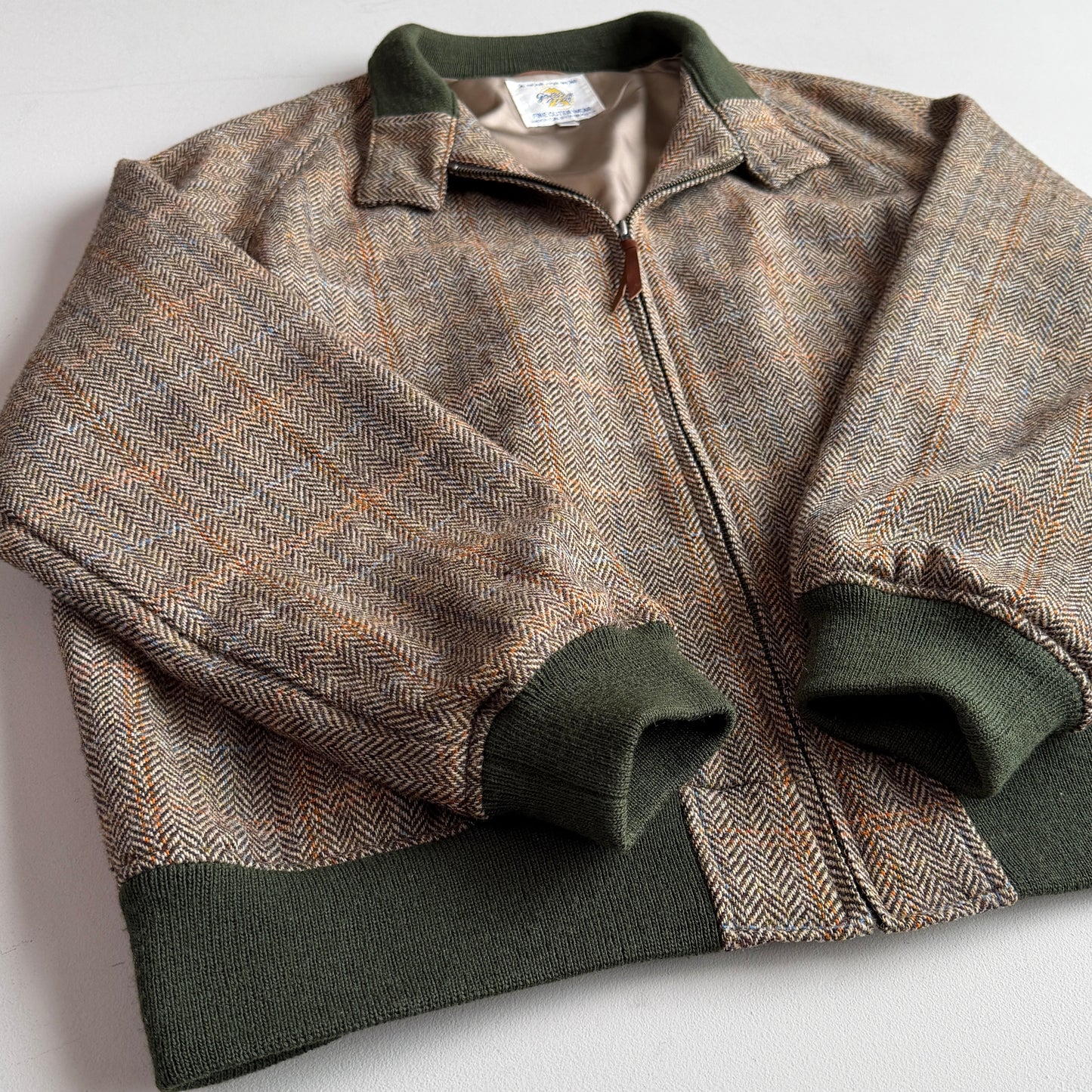 Golden Bear (2XL) Harris Tweed Wool Raglan Western Yoke Jacket