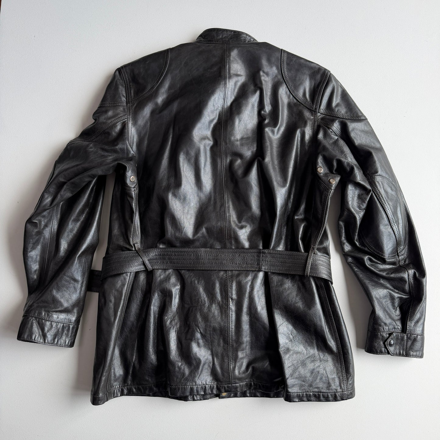 NWOT Belstaff (US 48 / 2XL) Trailmaster Panther Waxed Leather Motorcyle Jacket