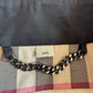Burberry (54R) Black Poly/Cotton Gabardine Trench Coat