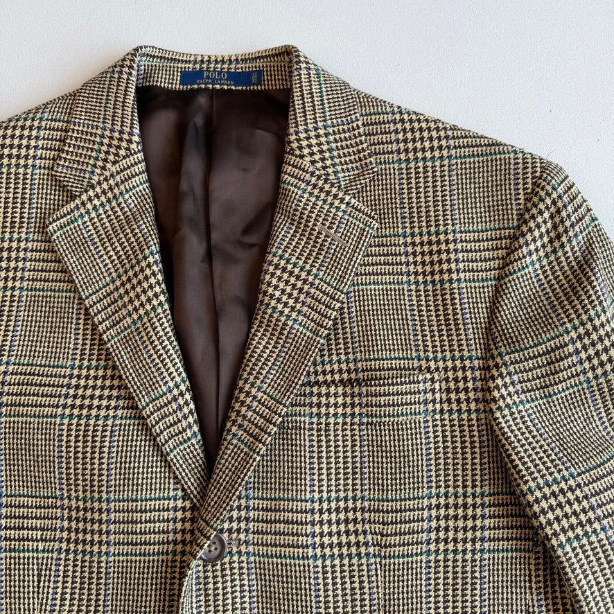 NWOT Polo Ralph Lauren (38R Custom Fit) 100% Silk Glen Plaid/Prince of Wales Sport Coat