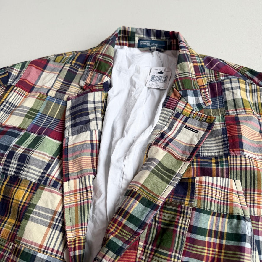 NWT Polo Ralph Lauren (2XL) Madras Patch Cotton Lined Sports Coat