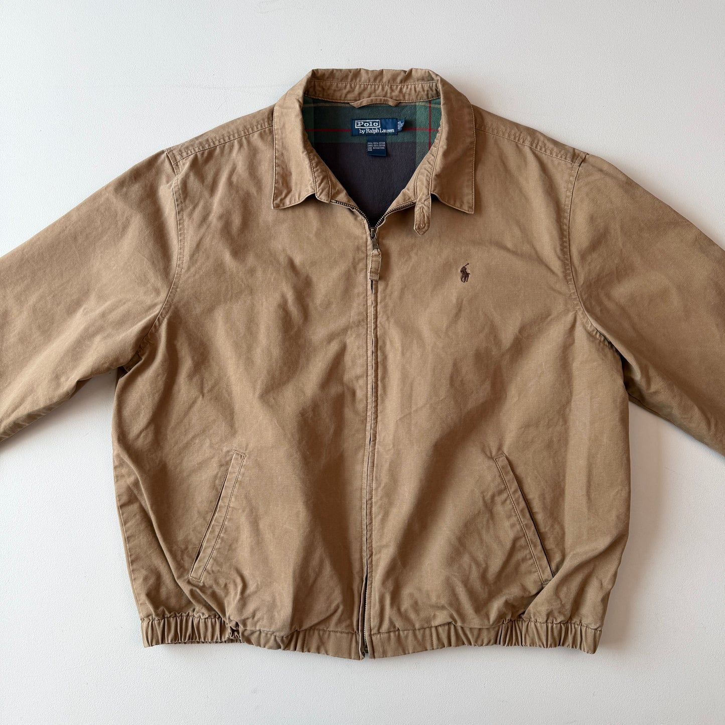 VNTG Polo Ralph Lauren (XL) Canvas Flannel Lined Ribbed Jacket