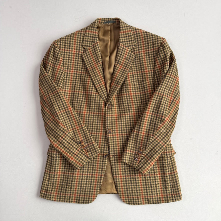Ralph Lauren Purple Label (42R) Cashmere Flannel Full-Canvas Houndstooth Check Sport Coat