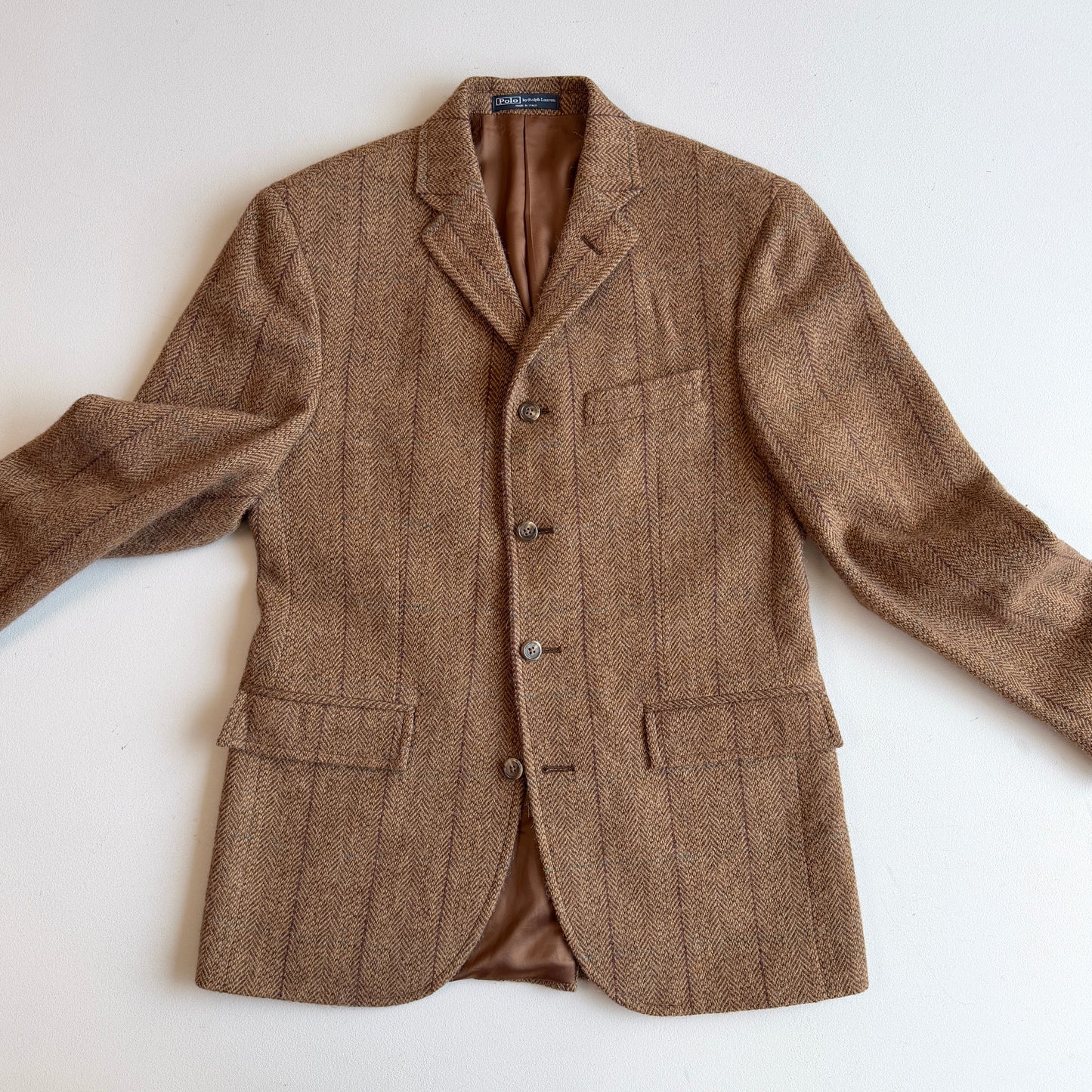 Polo Ralph Lauren (40R) Wool/Alpaca 4-Button Tweed Over Check Sport Coat