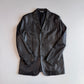 Ermenegildo Zegna (54/XL) Glove-Soft Leather Black Sports Coat