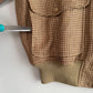 VNTG Polo Ralph Lauren (L) 100% Linen Houndstooth Button Bomber-Style Jacket