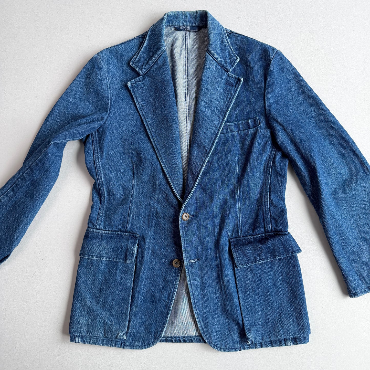 VNTG Polo Ralph Lauren (40) Indigo-Dyed Denim Western Sports Jacket