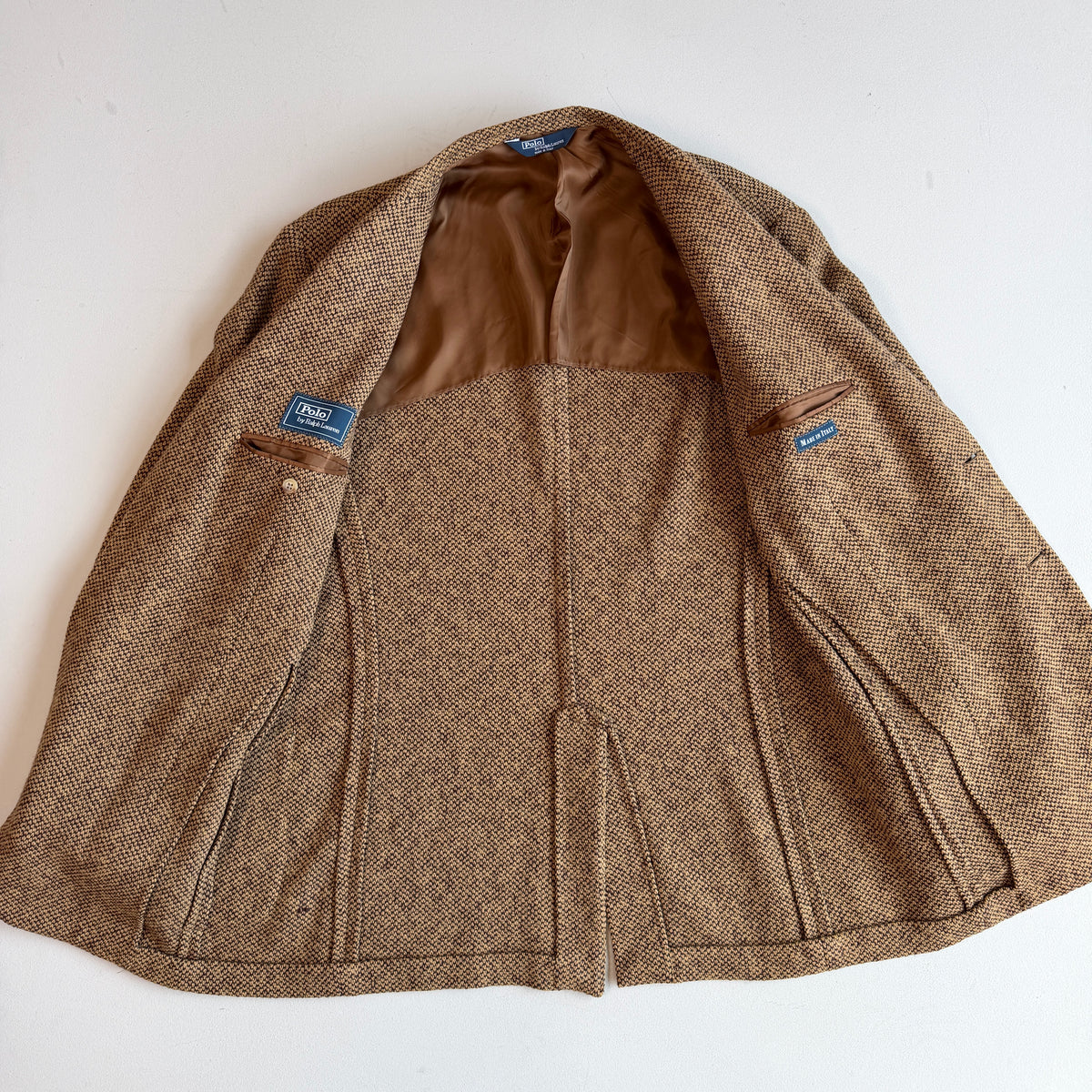 Polo Ralph Lauren (44L) Birdseye Tweed Wool 3-Button Brown Sport Coat