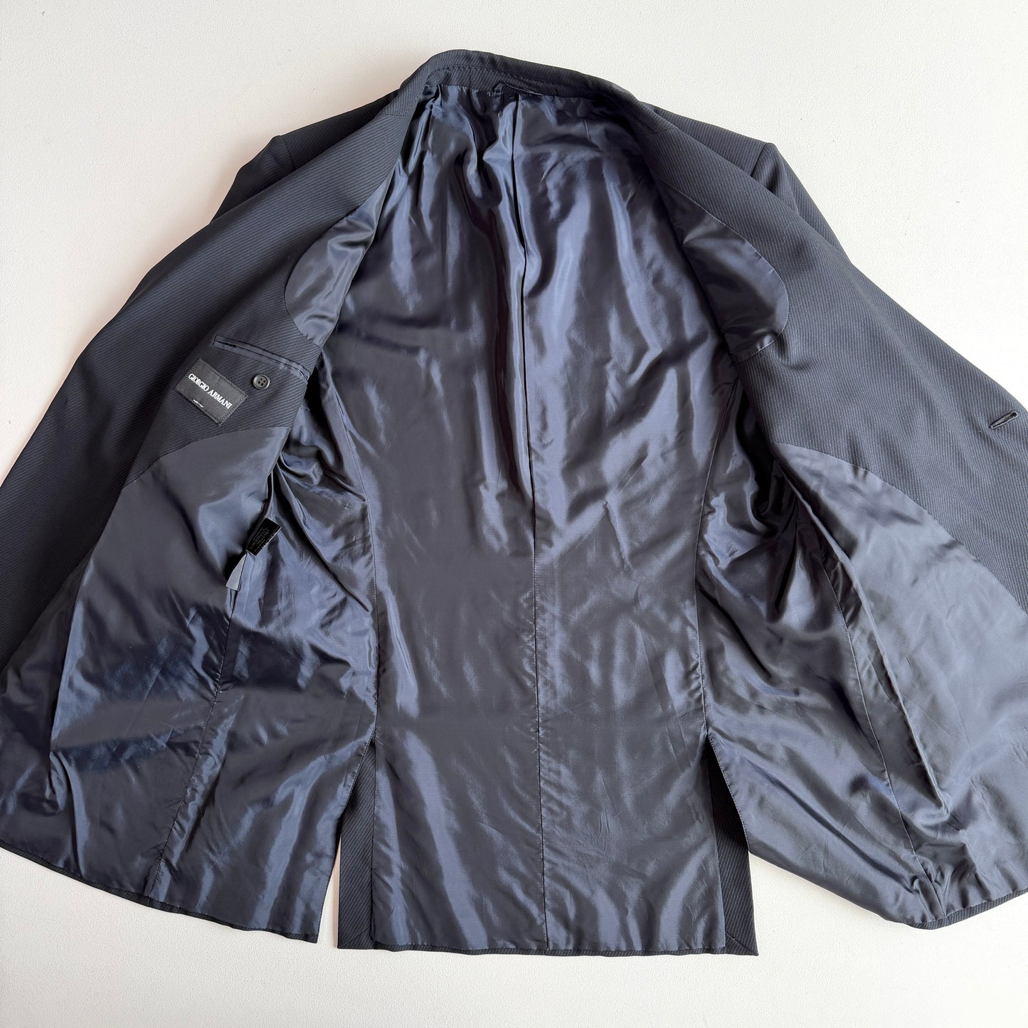 Giorgio Armani (58 / fits like 56L) Single Button Wool/Silk Twill Sport Coat