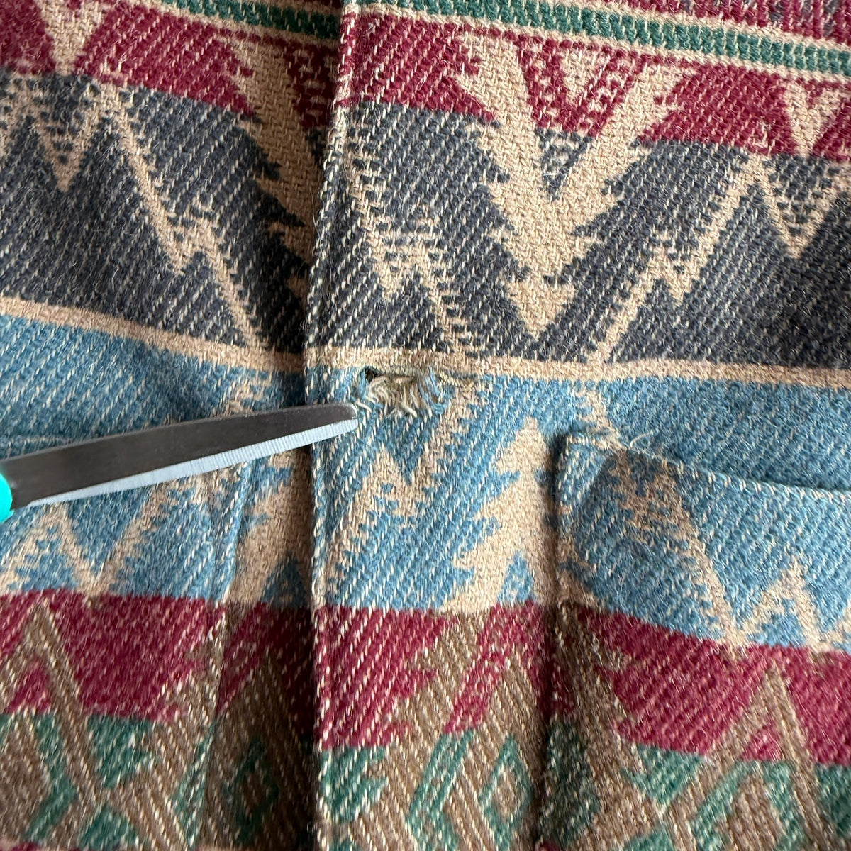 VNTG Polo Ralph Lauren (M) Wool Blanket Southwest Beacon Button Jacket