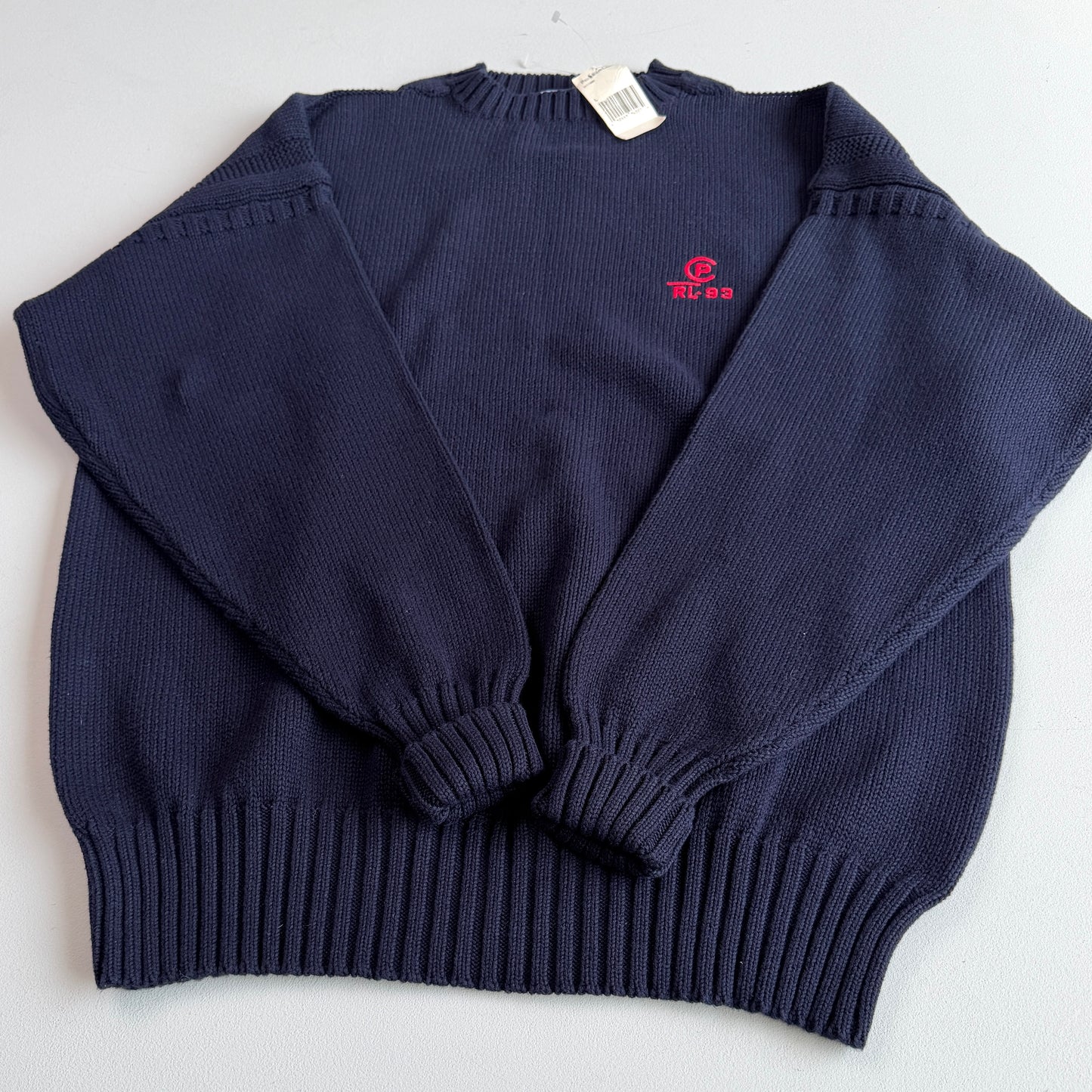 NWT VNTG Polo Ralph Lauren (L) CP RL-93 Cotton Knit Sweater