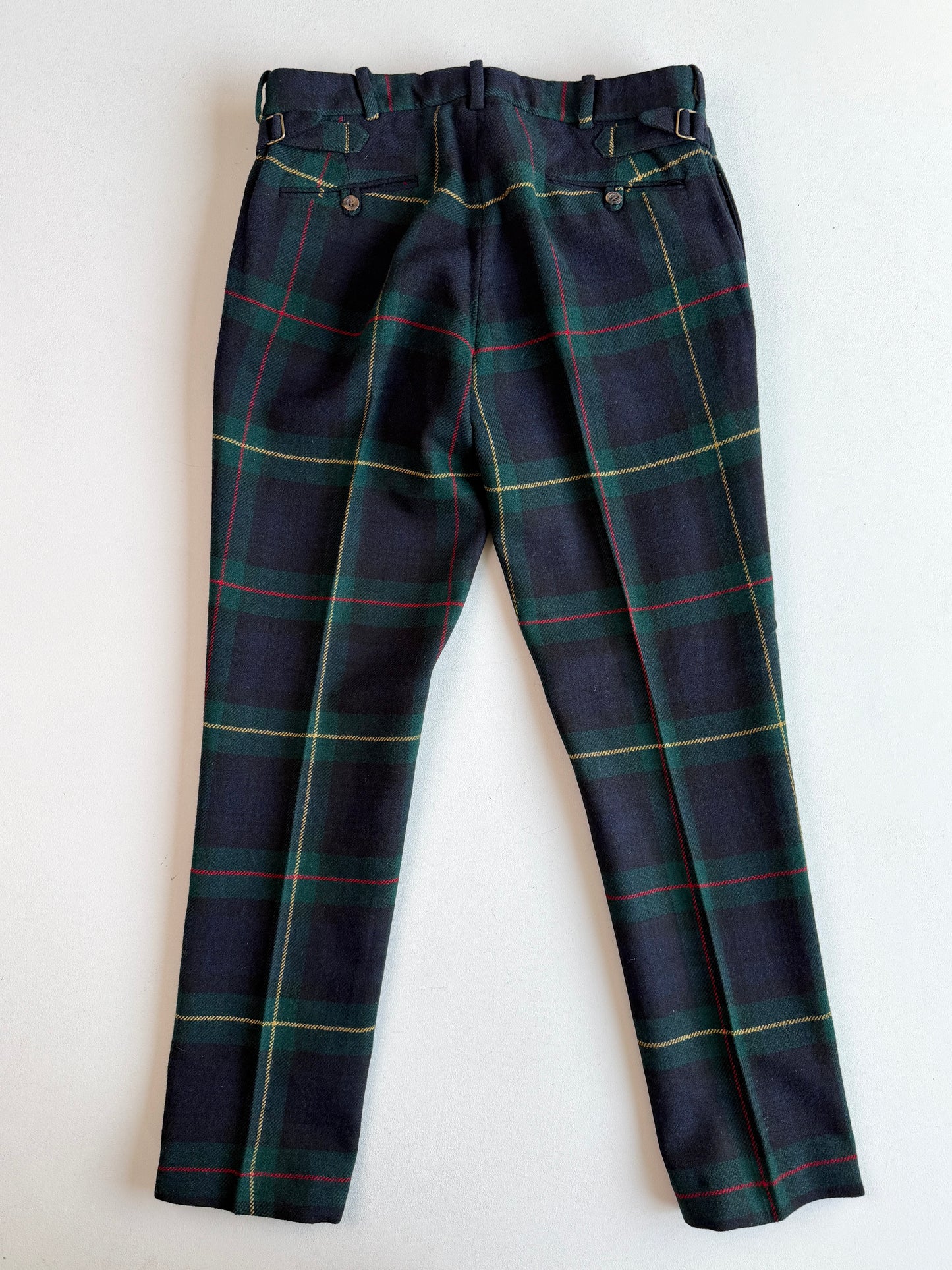 Polo Ralph Lauren (34x31) Wool Tartan Side Tab Red/Yellow Accent Pants