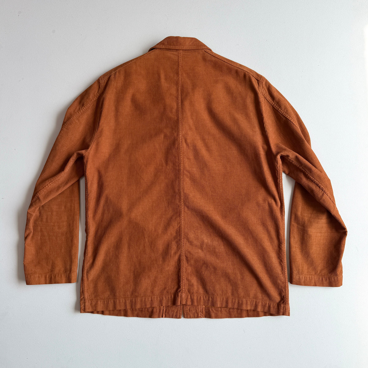 Drake's London (44 /XL) Burnt Orange Corduroy Chore Coat Jacket