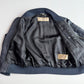 Burberry Brit (48 IT / M) Metallic Blue Leather Bomber Jacket