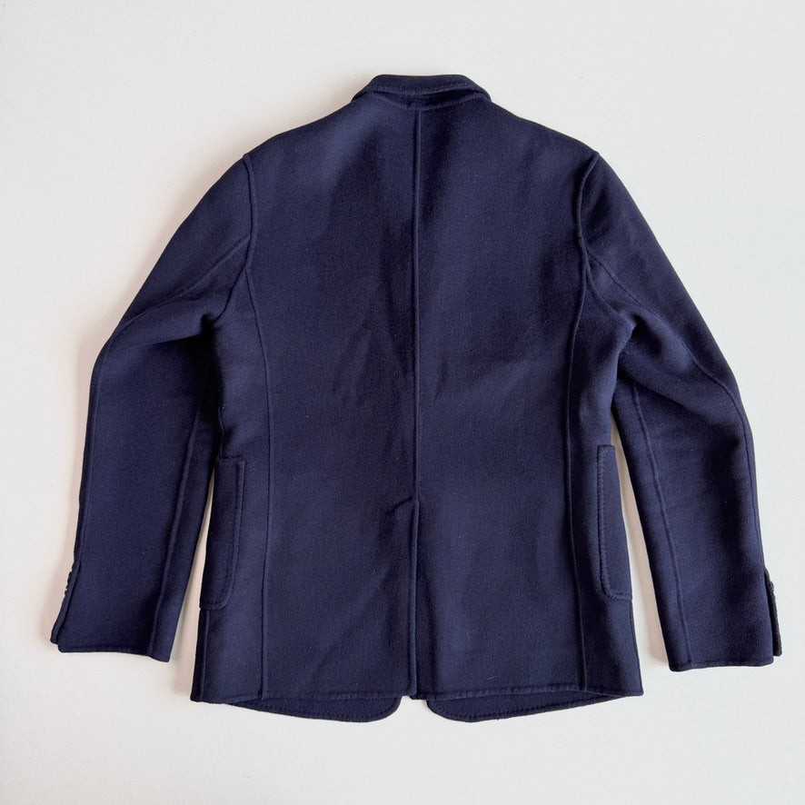 Burberry (2XL, Fits like 44L) Camel Hair Unstructured Navy Blue Sports Coat
