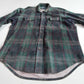 RARE! Polo Ralph Lauren (M) Suede Leather Plaid Tartan Button Front Shirt VNTG