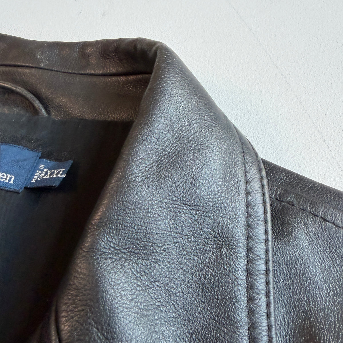Polo Ralph Lauren (2XL) Black Leather Half-Norfolk Sport Field Coat